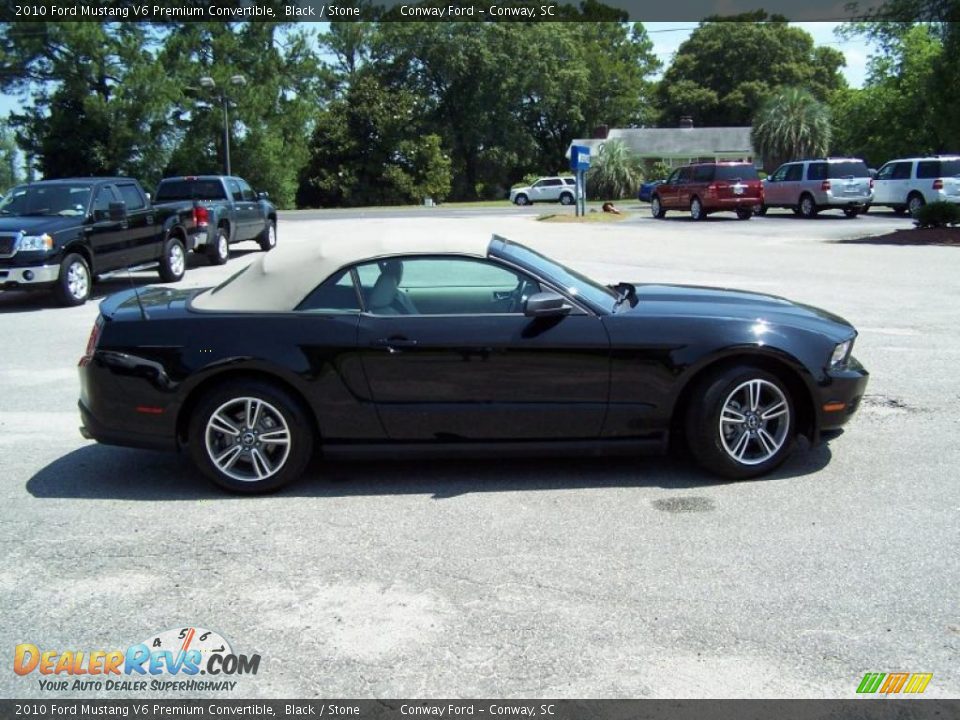 2010 Ford Mustang V6 Premium Convertible Black / Stone Photo #4