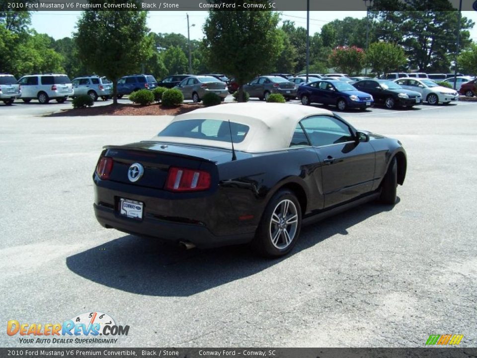 2010 Ford Mustang V6 Premium Convertible Black / Stone Photo #5