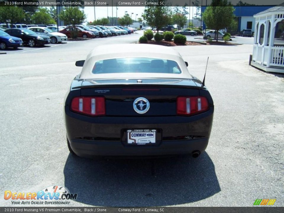 2010 Ford Mustang V6 Premium Convertible Black / Stone Photo #6