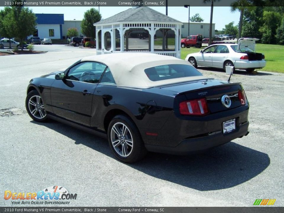 2010 Ford Mustang V6 Premium Convertible Black / Stone Photo #7