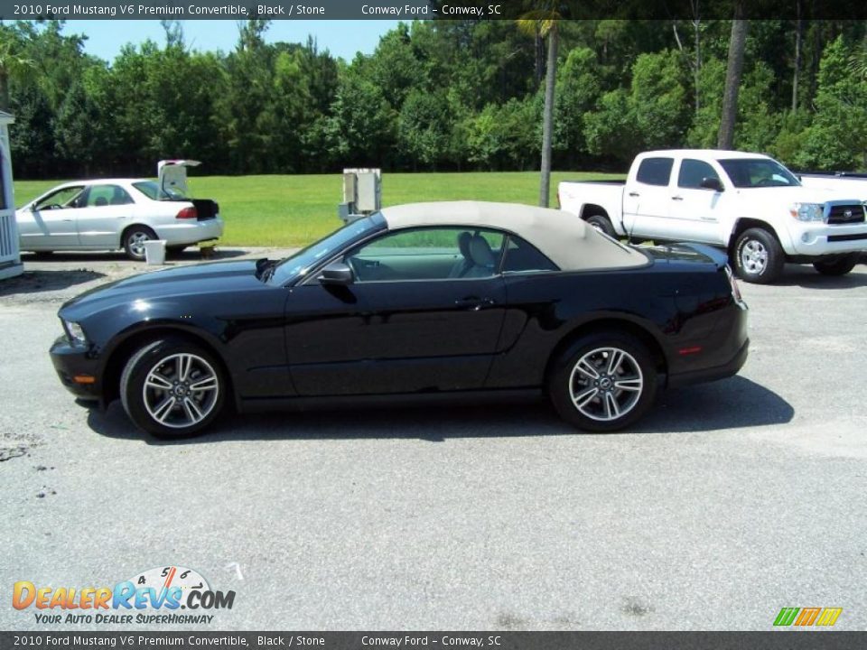 2010 Ford Mustang V6 Premium Convertible Black / Stone Photo #8