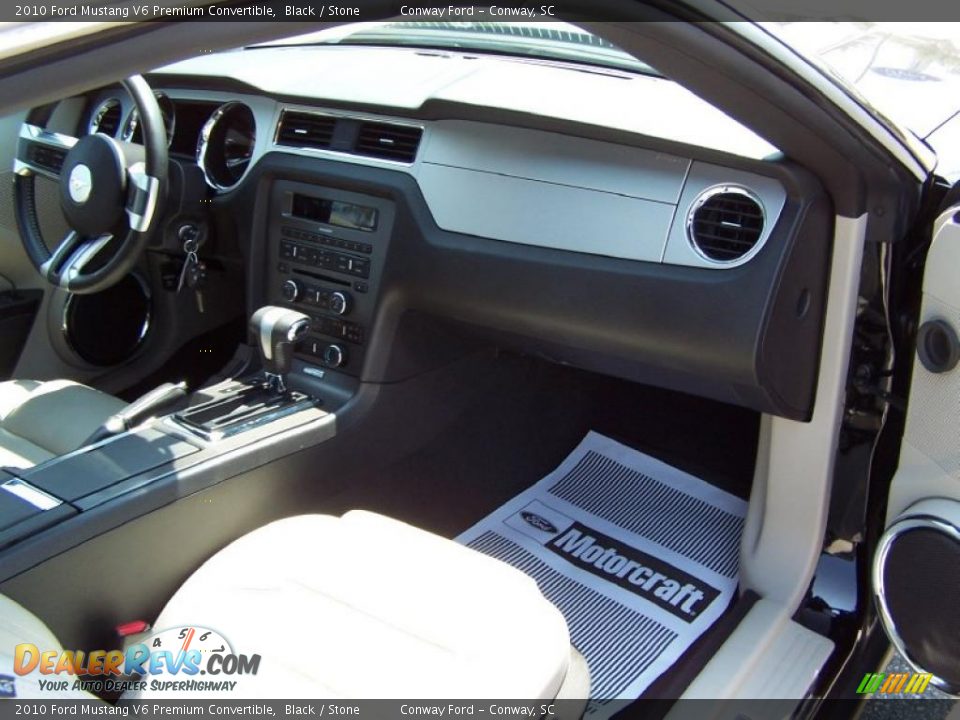 2010 Ford Mustang V6 Premium Convertible Black / Stone Photo #18