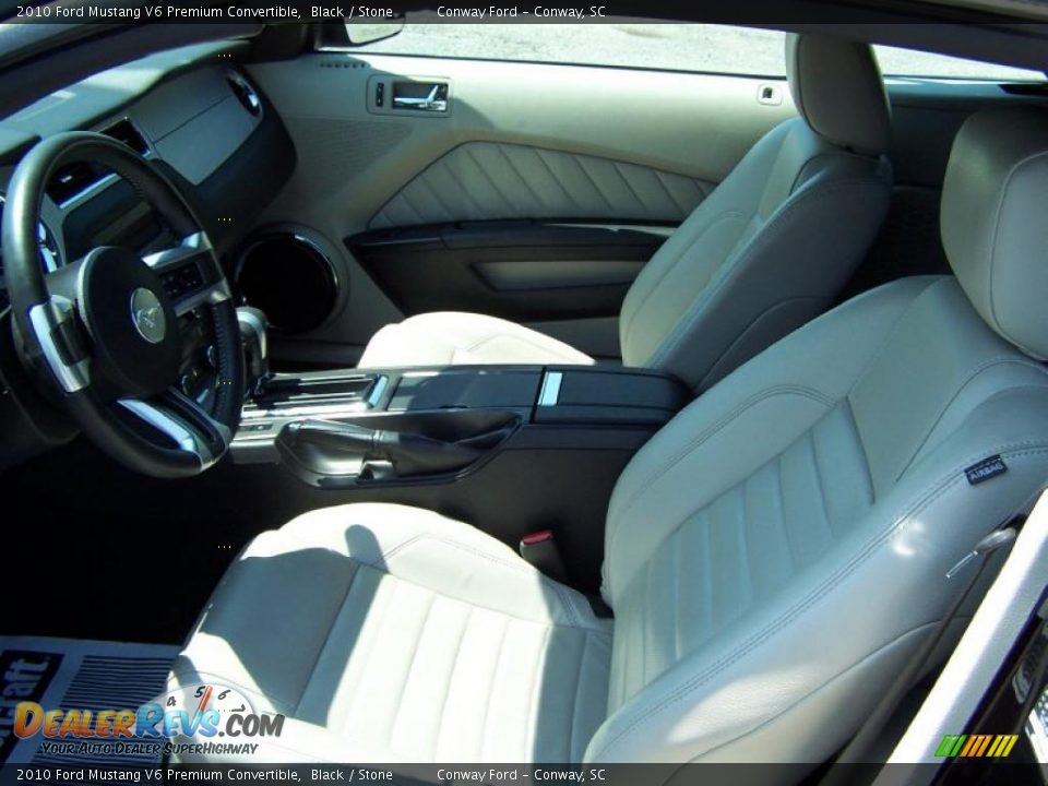 2010 Ford Mustang V6 Premium Convertible Black / Stone Photo #20