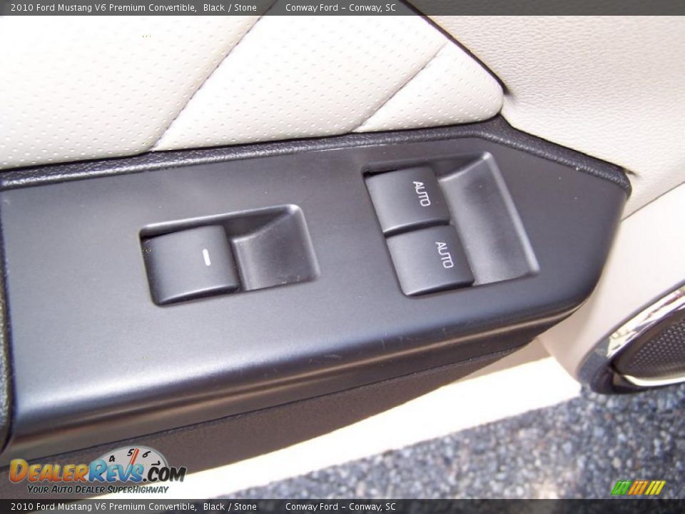 2010 Ford Mustang V6 Premium Convertible Black / Stone Photo #22
