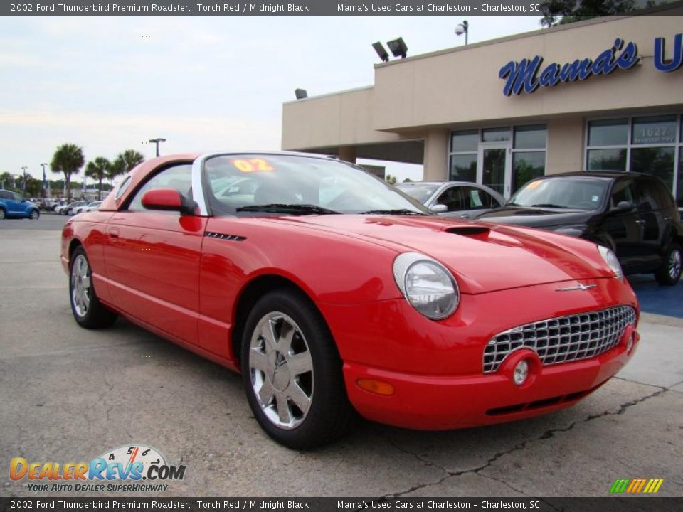 2002 Ford Thunderbird Premium Roadster Torch Red / Midnight Black Photo #2