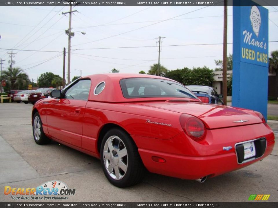 2002 Ford Thunderbird Premium Roadster Torch Red / Midnight Black Photo #6
