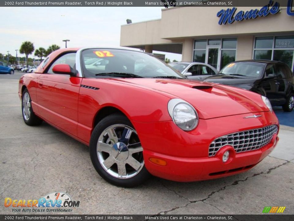 2002 Ford Thunderbird Premium Roadster Torch Red / Midnight Black Photo #28