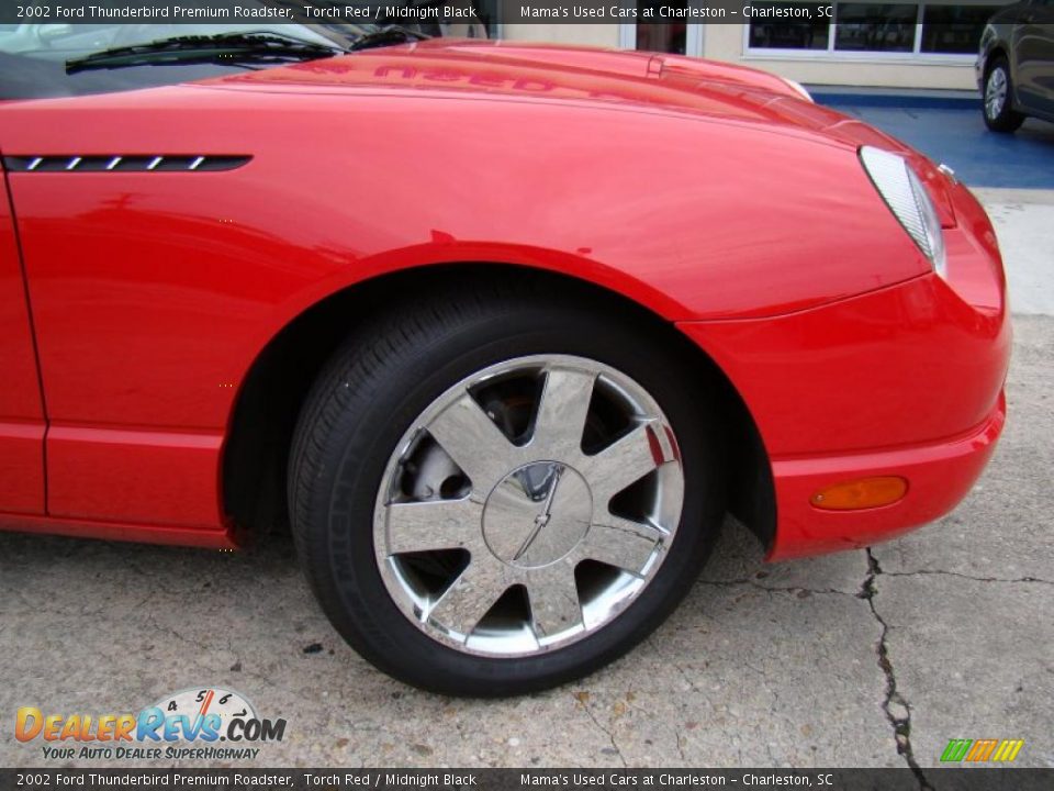 2002 Ford Thunderbird Premium Roadster Torch Red / Midnight Black Photo #29