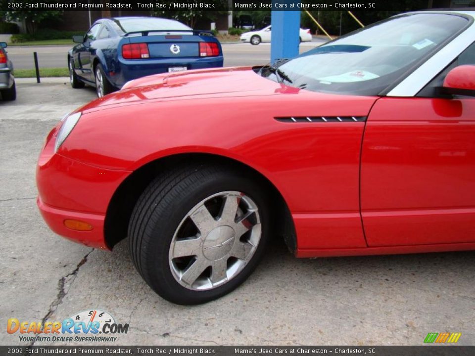 2002 Ford Thunderbird Premium Roadster Torch Red / Midnight Black Photo #30