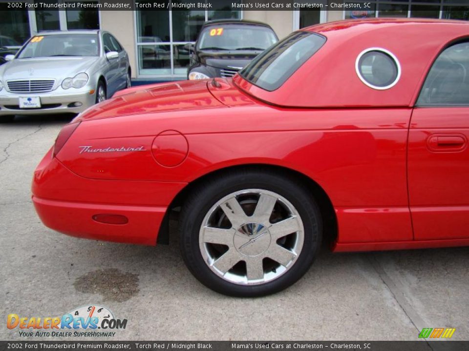 2002 Ford Thunderbird Premium Roadster Torch Red / Midnight Black Photo #32