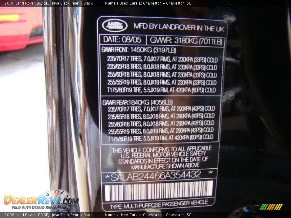2006 Land Rover LR3 SE Java Black Pearl / Black Photo #31