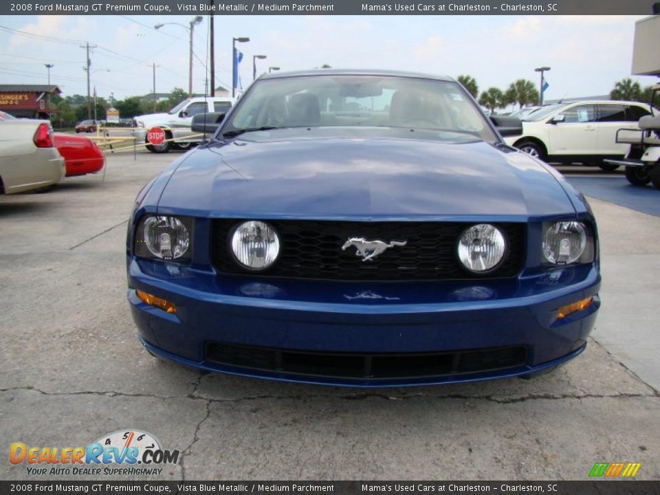 2008 Ford Mustang GT Premium Coupe Vista Blue Metallic / Medium Parchment Photo #3