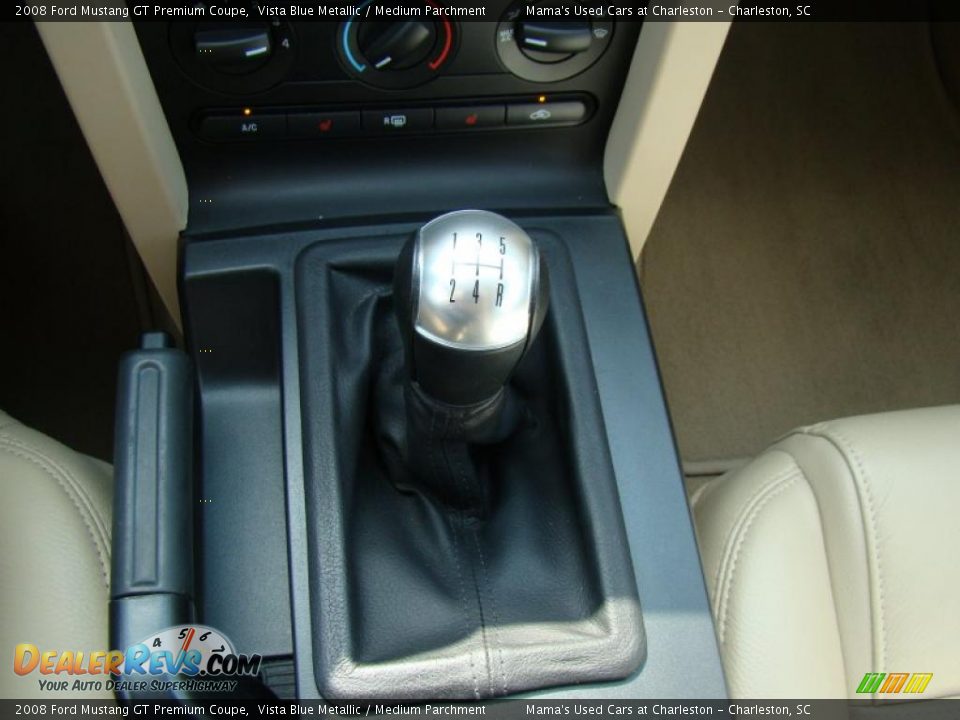 2008 Ford Mustang GT Premium Coupe Vista Blue Metallic / Medium Parchment Photo #22