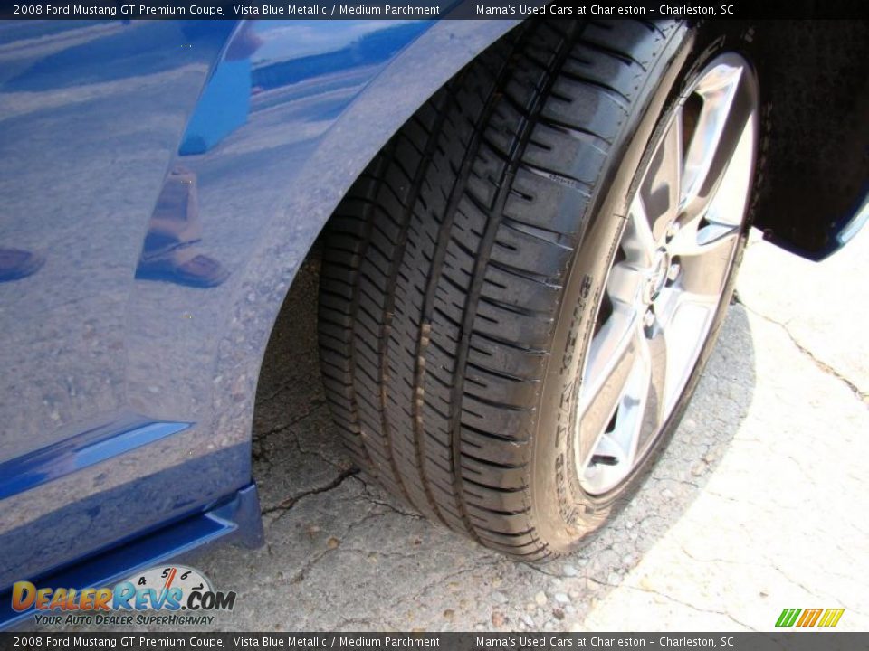 2008 Ford Mustang GT Premium Coupe Vista Blue Metallic / Medium Parchment Photo #27