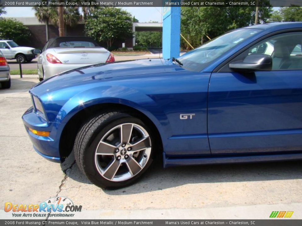 2008 Ford Mustang GT Premium Coupe Vista Blue Metallic / Medium Parchment Photo #31