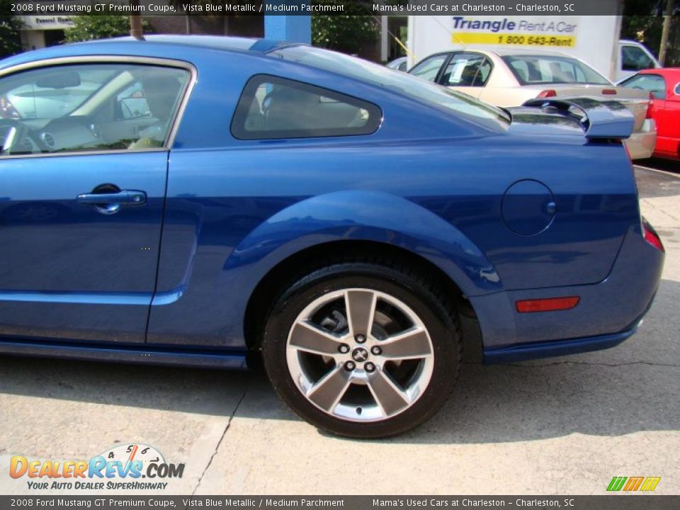 2008 Ford Mustang GT Premium Coupe Vista Blue Metallic / Medium Parchment Photo #32