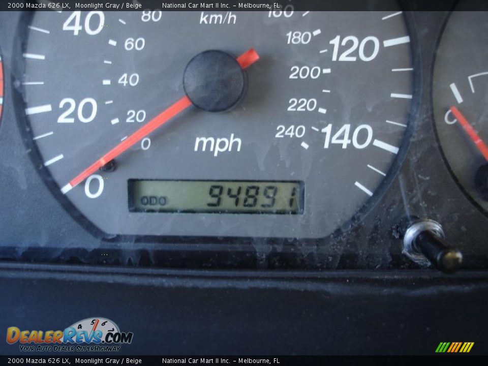 2000 Mazda 626 LX Moonlight Gray / Beige Photo #13
