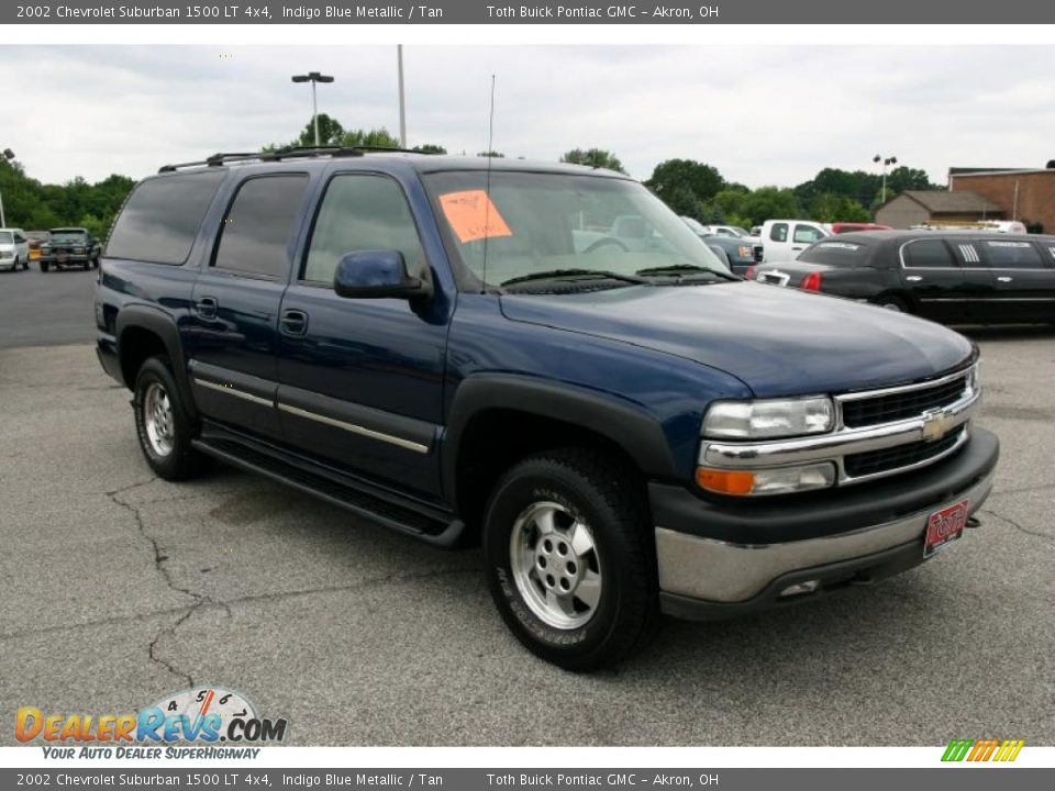 2002 Chevrolet Suburban 1500 LT 4x4 Indigo Blue Metallic / Tan Photo #1