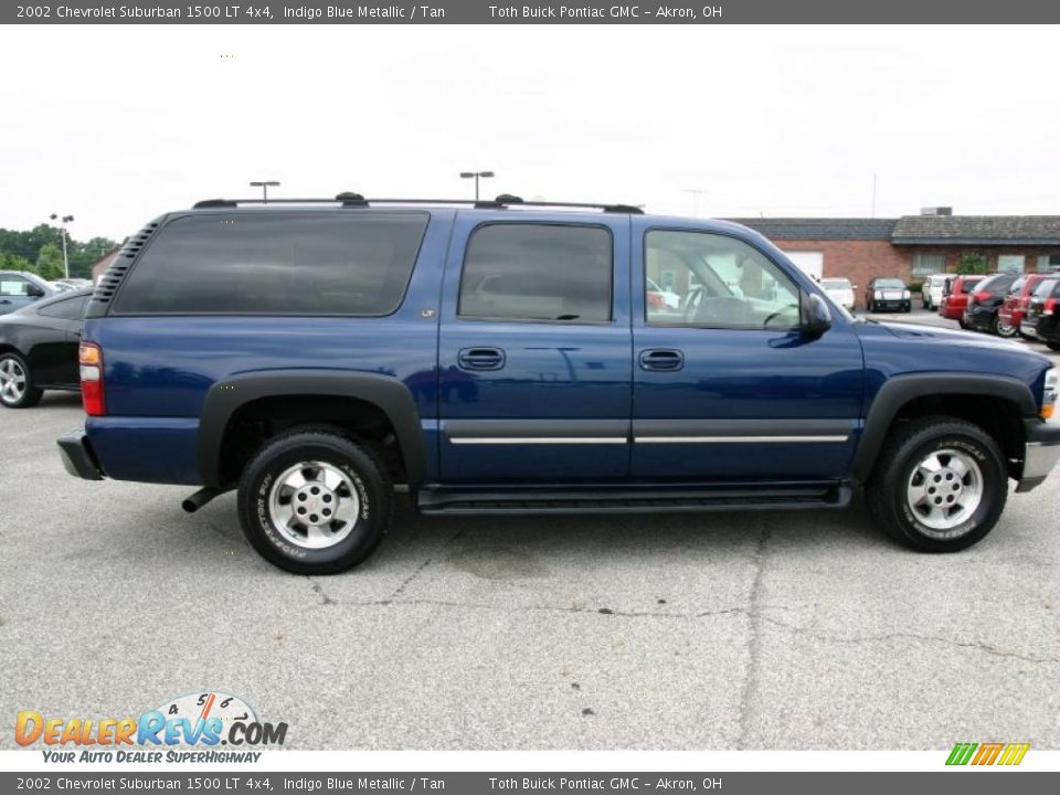 2002 Chevrolet Suburban 1500 LT 4x4 Indigo Blue Metallic / Tan Photo #2