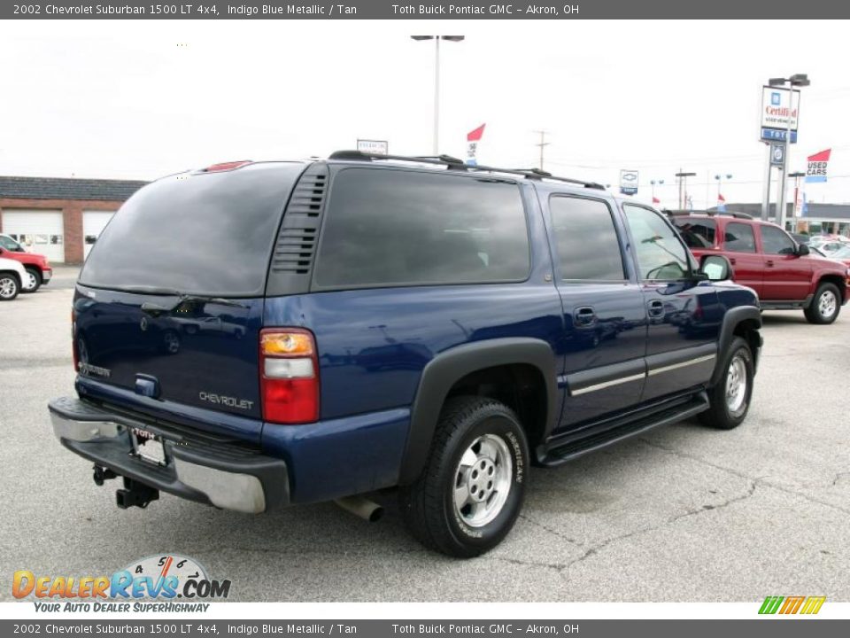 2002 Chevrolet Suburban 1500 LT 4x4 Indigo Blue Metallic / Tan Photo #3