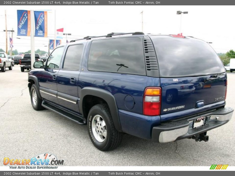 2002 Chevrolet Suburban 1500 LT 4x4 Indigo Blue Metallic / Tan Photo #4