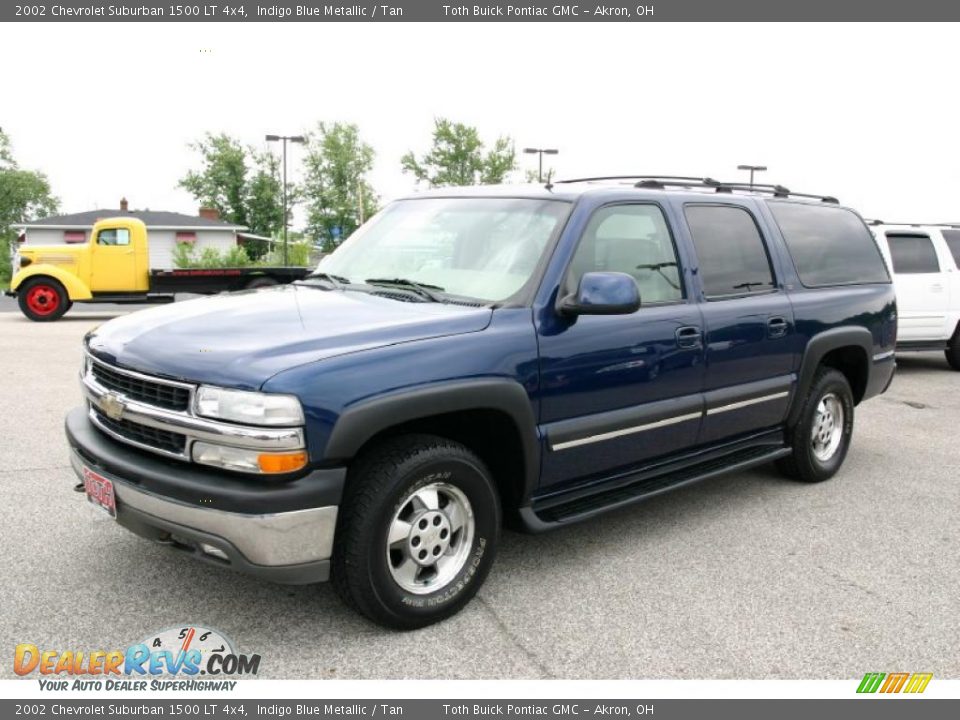 2002 Chevrolet Suburban 1500 LT 4x4 Indigo Blue Metallic / Tan Photo #6
