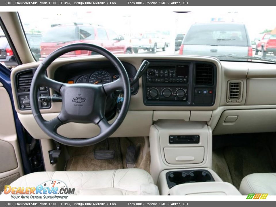 2002 Chevrolet Suburban 1500 LT 4x4 Indigo Blue Metallic / Tan Photo #9