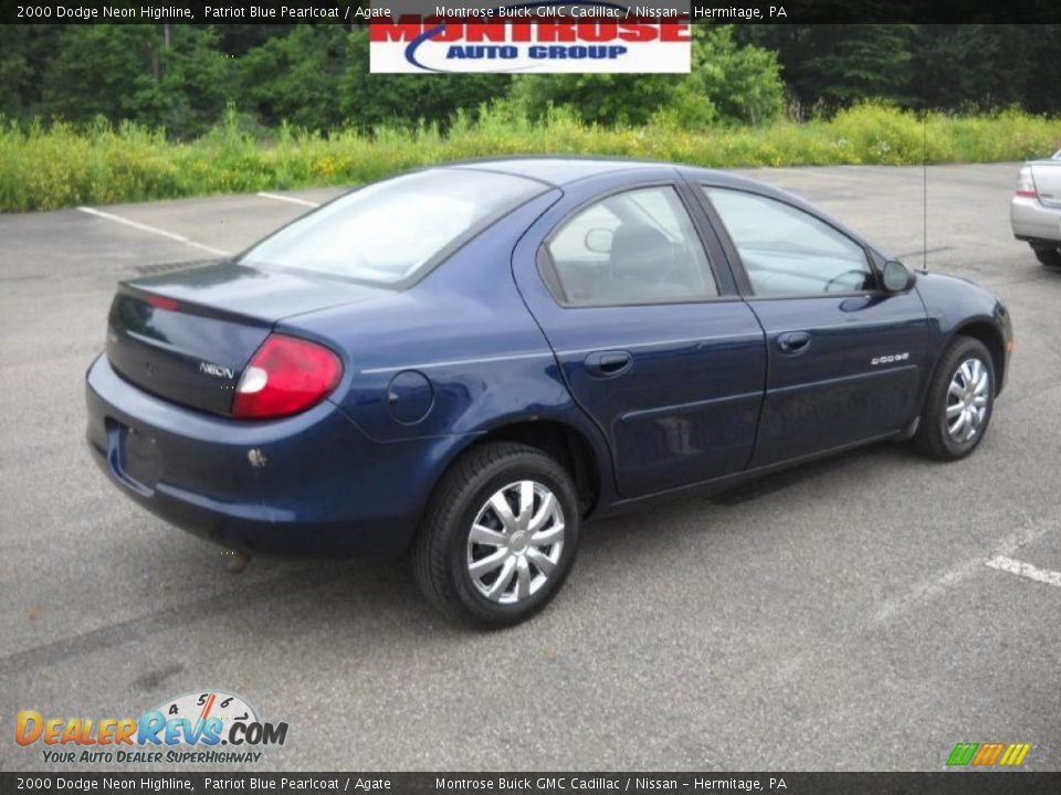 2000 Dodge Neon Highline Patriot Blue Pearlcoat / Agate Photo #2