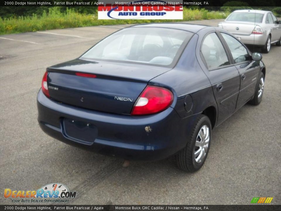 2000 Dodge Neon Highline Patriot Blue Pearlcoat / Agate Photo #3