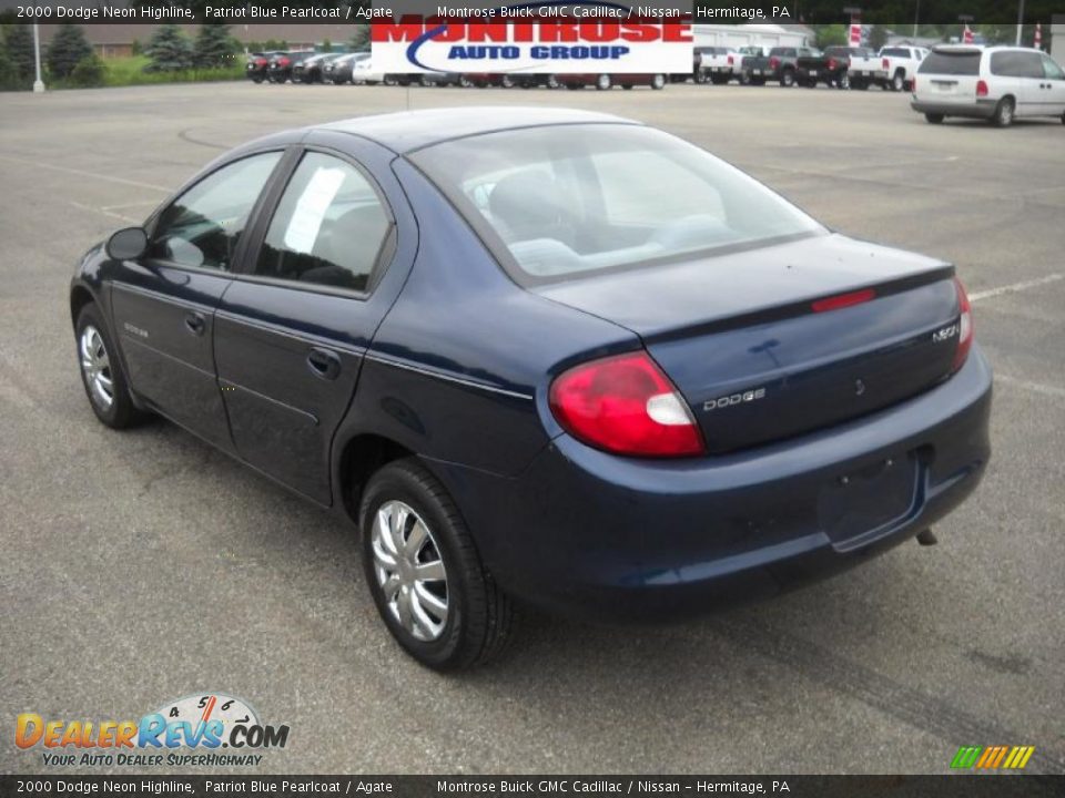 2000 Dodge Neon Highline Patriot Blue Pearlcoat / Agate Photo #5