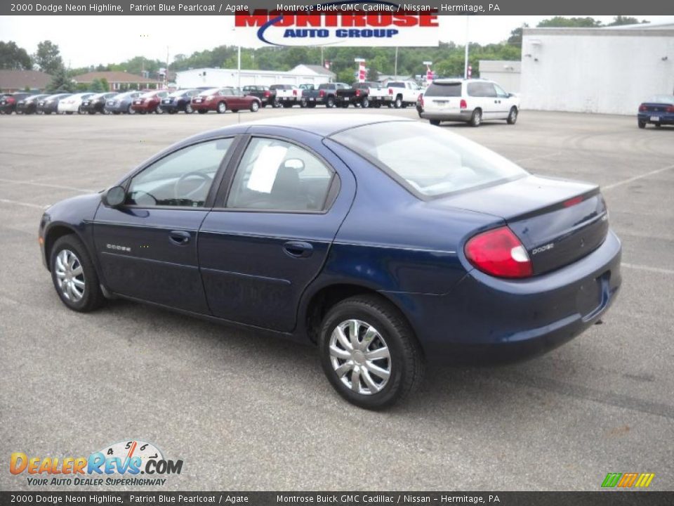 2000 Dodge Neon Highline Patriot Blue Pearlcoat / Agate Photo #6