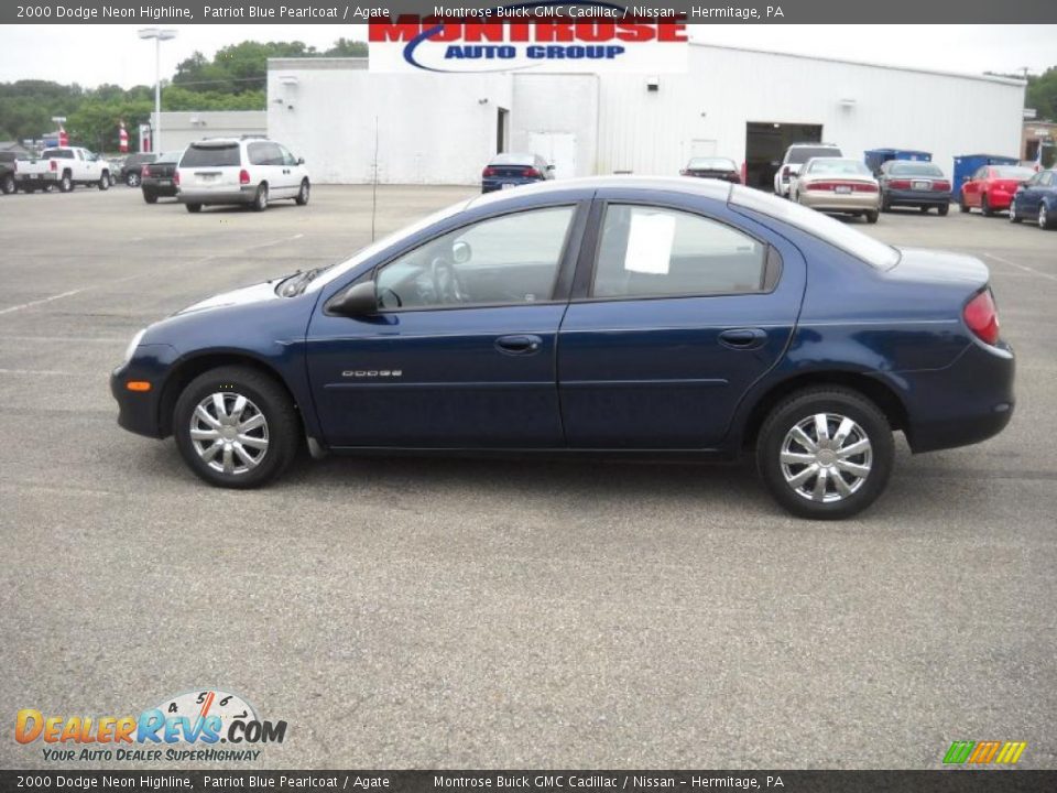 2000 Dodge Neon Highline Patriot Blue Pearlcoat / Agate Photo #7