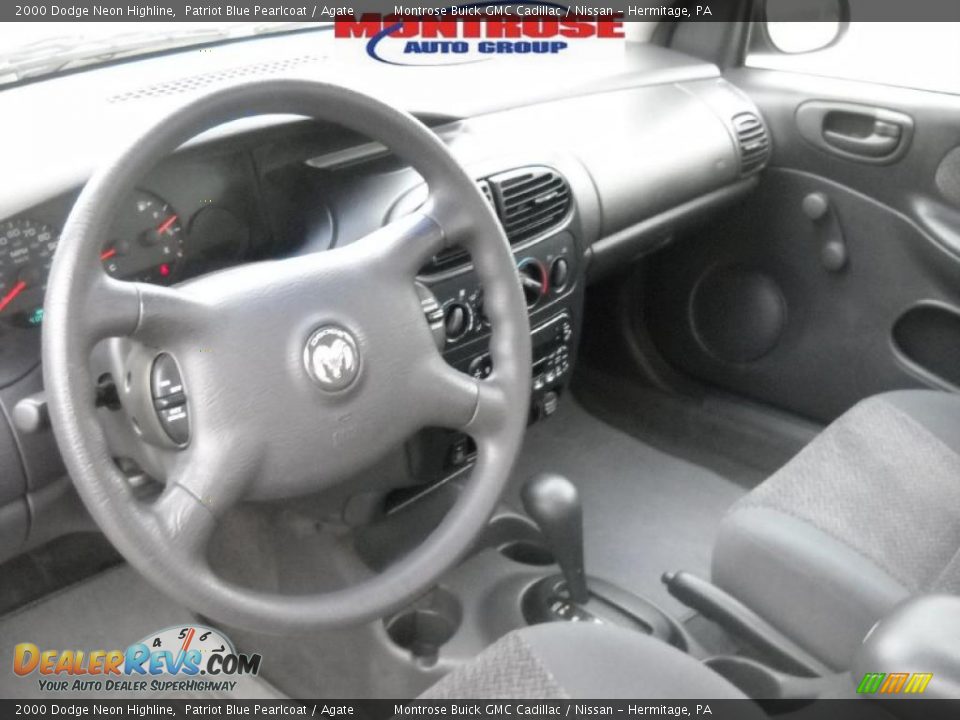 2000 Dodge Neon Highline Patriot Blue Pearlcoat / Agate Photo #9