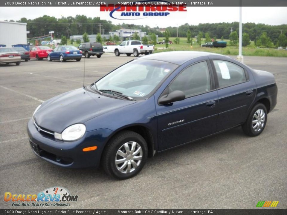 2000 Dodge Neon Highline Patriot Blue Pearlcoat / Agate Photo #18