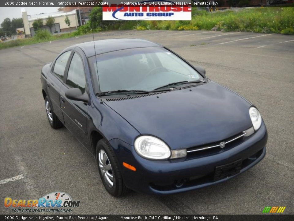 2000 Dodge Neon Highline Patriot Blue Pearlcoat / Agate Photo #21