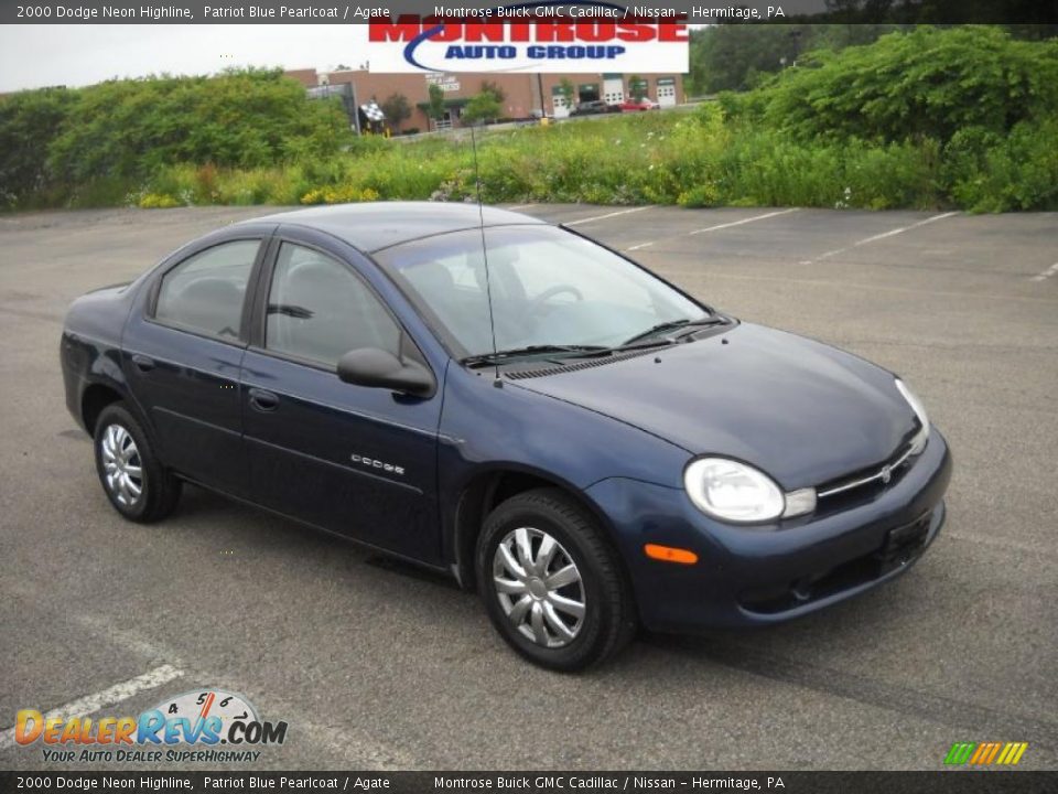 2000 Dodge Neon Highline Patriot Blue Pearlcoat / Agate Photo #22