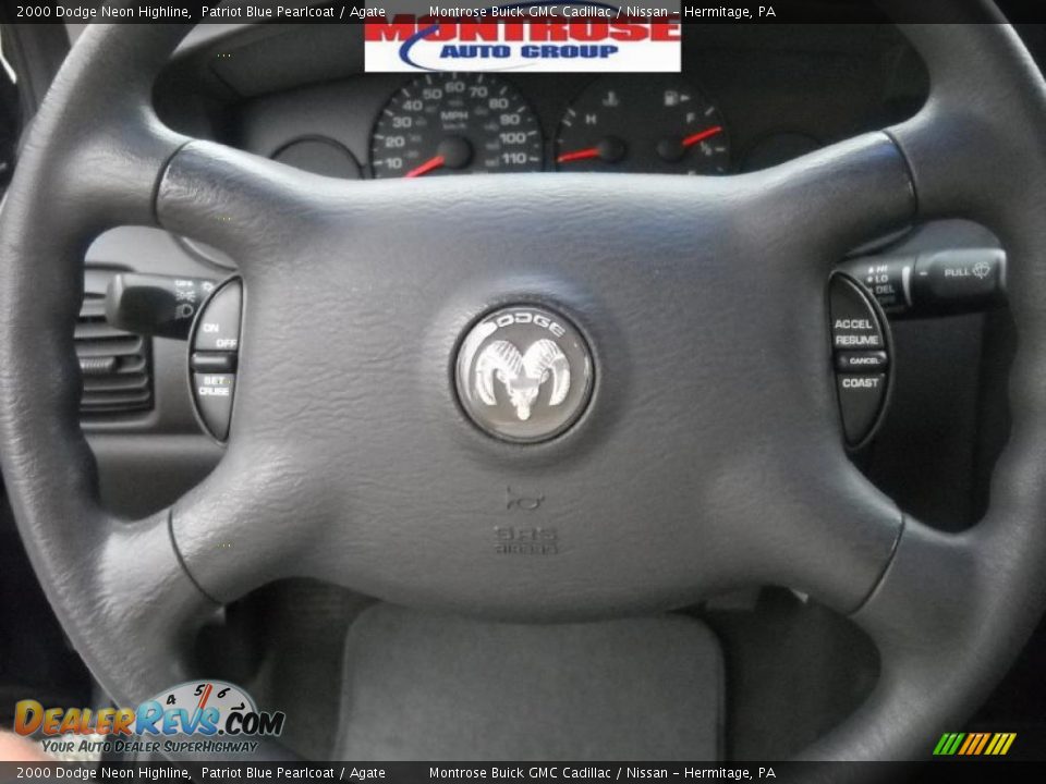 2000 Dodge Neon Highline Patriot Blue Pearlcoat / Agate Photo #29