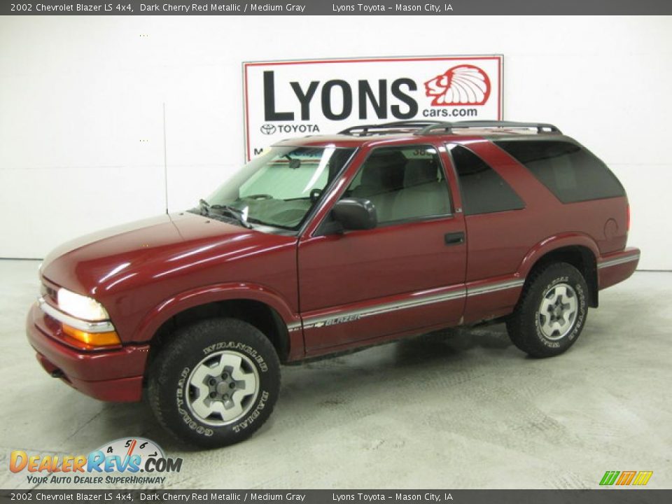 2002 Chevrolet Blazer LS 4x4 Dark Cherry Red Metallic / Medium Gray Photo #1