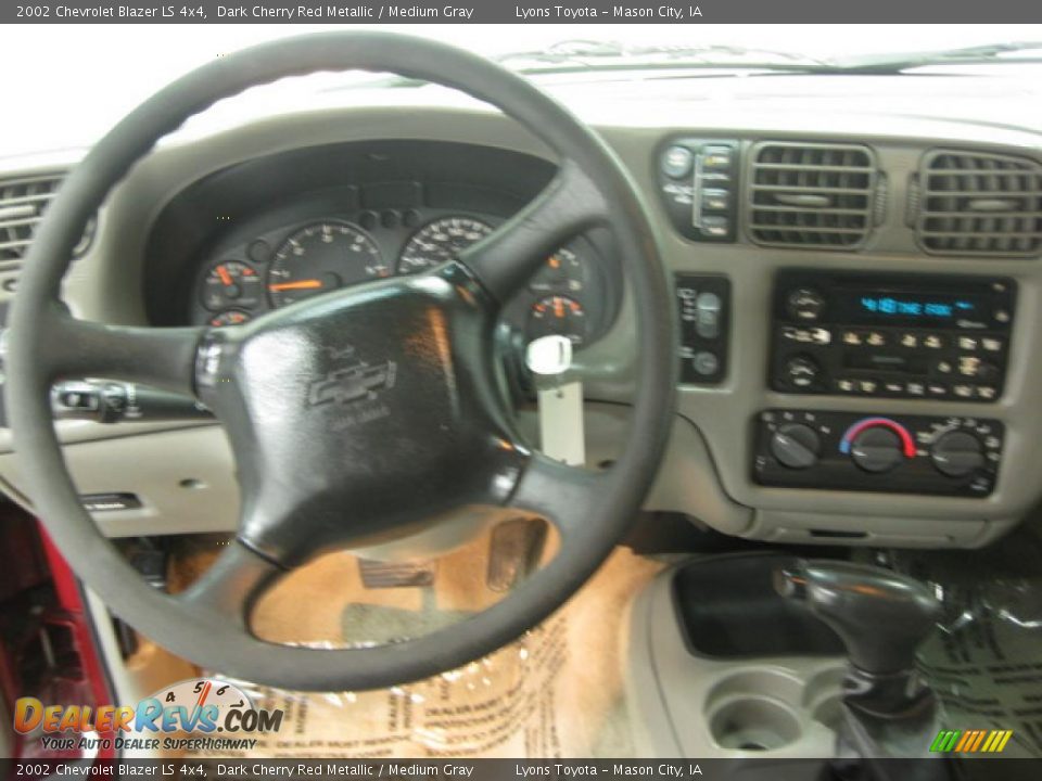 2002 Chevrolet Blazer LS 4x4 Dark Cherry Red Metallic / Medium Gray Photo #5