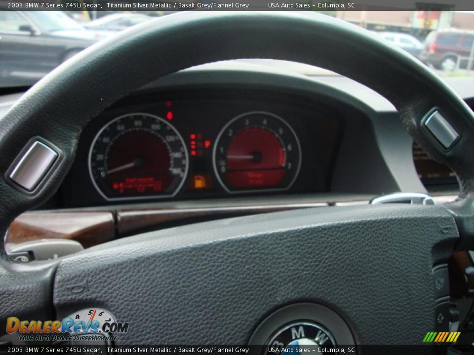 2003 BMW 7 Series 745Li Sedan Titanium Silver Metallic / Basalt Grey/Flannel Grey Photo #9