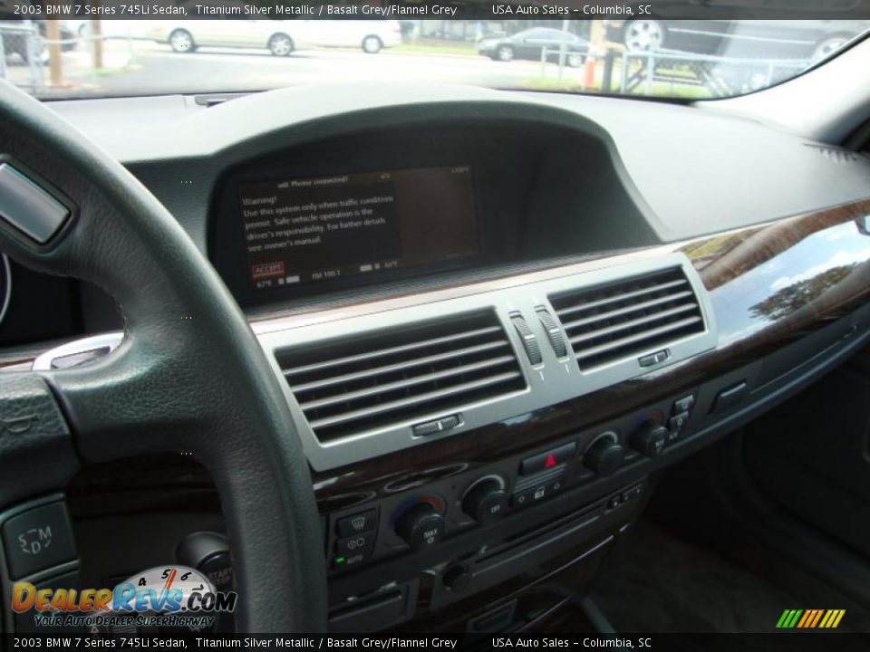 2003 BMW 7 Series 745Li Sedan Titanium Silver Metallic / Basalt Grey/Flannel Grey Photo #10