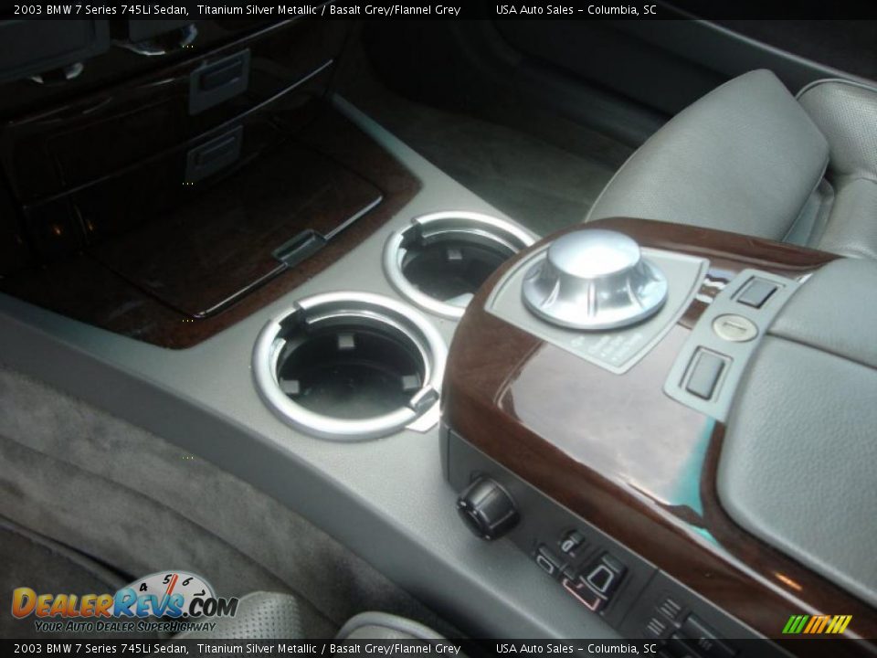 2003 BMW 7 Series 745Li Sedan Titanium Silver Metallic / Basalt Grey/Flannel Grey Photo #11