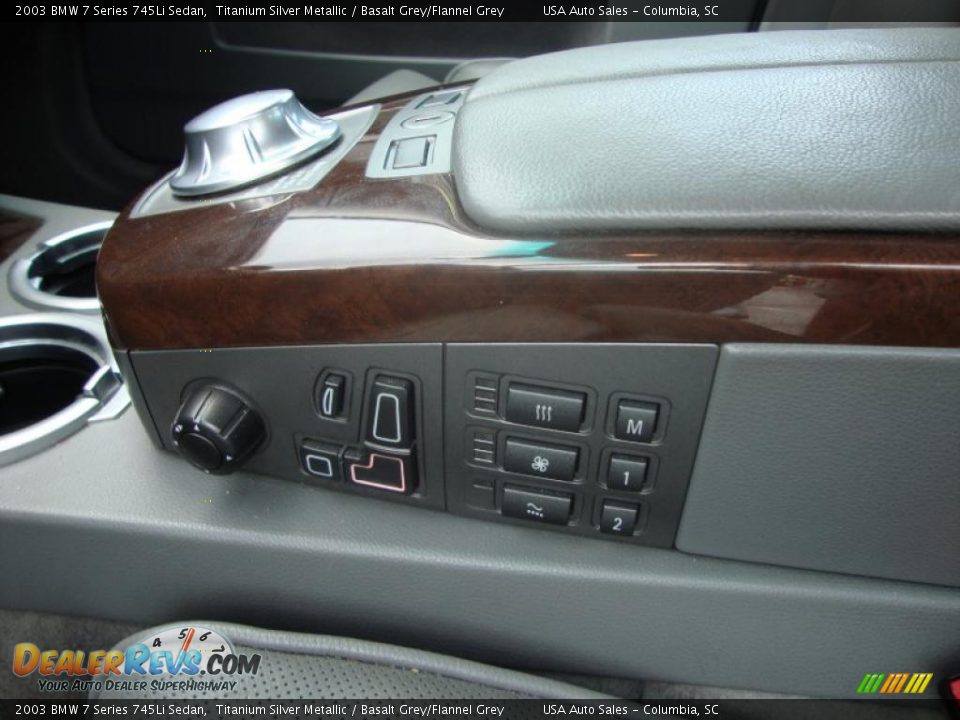 2003 BMW 7 Series 745Li Sedan Titanium Silver Metallic / Basalt Grey/Flannel Grey Photo #12