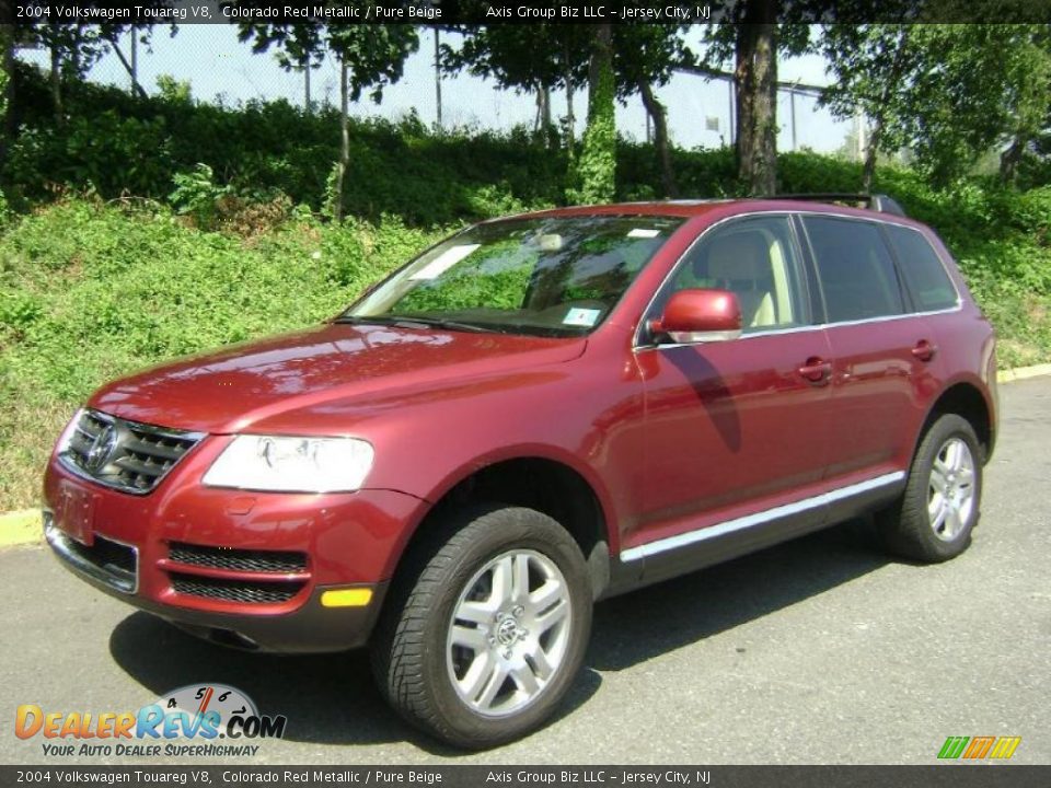 2004 Volkswagen Touareg V8 Colorado Red Metallic / Pure Beige Photo #1