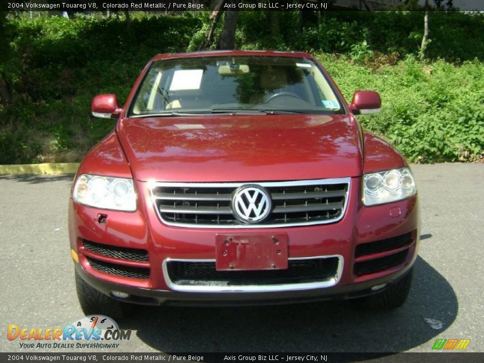 2004 Volkswagen Touareg V8 Colorado Red Metallic / Pure Beige Photo #3