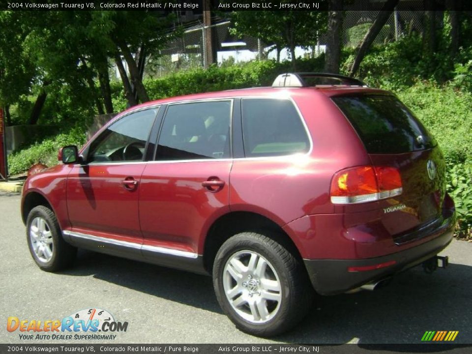 2004 Volkswagen Touareg V8 Colorado Red Metallic / Pure Beige Photo #5
