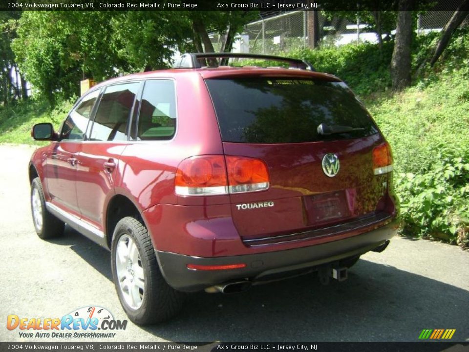2004 Volkswagen Touareg V8 Colorado Red Metallic / Pure Beige Photo #6