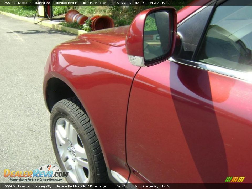 2004 Volkswagen Touareg V8 Colorado Red Metallic / Pure Beige Photo #8