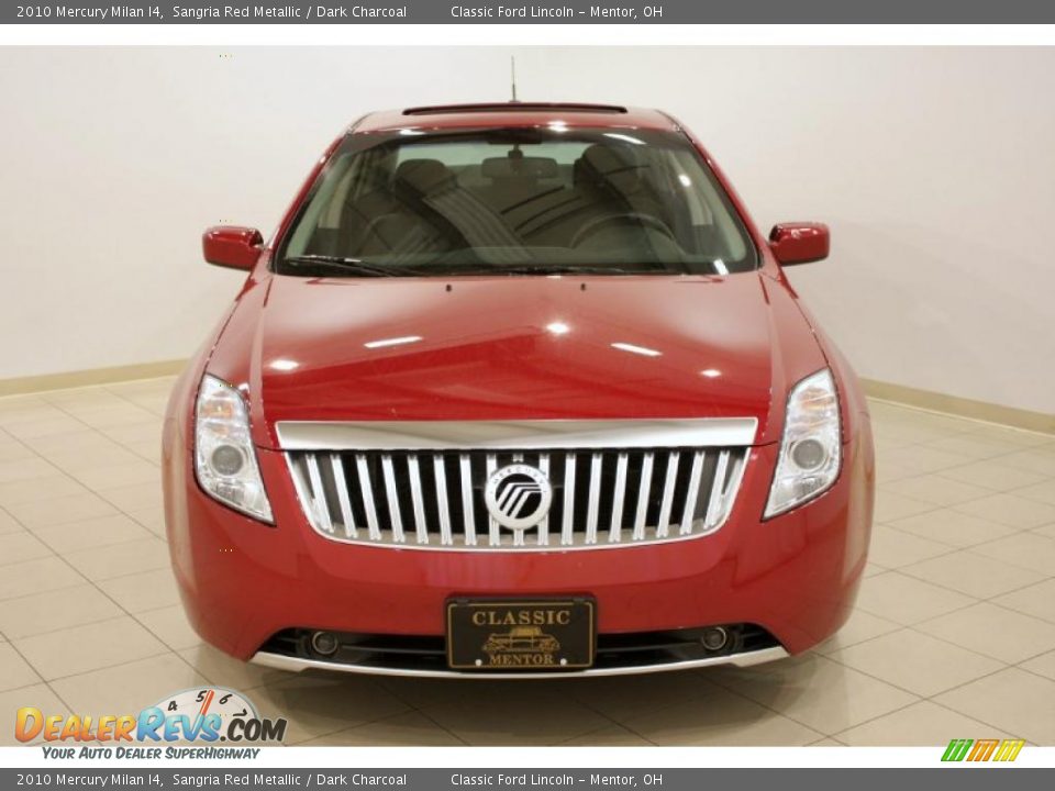 2010 Mercury Milan I4 Sangria Red Metallic / Dark Charcoal Photo #2