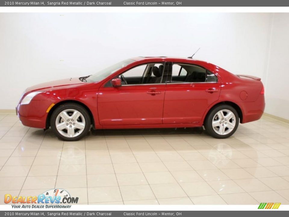 2010 Mercury Milan I4 Sangria Red Metallic / Dark Charcoal Photo #4